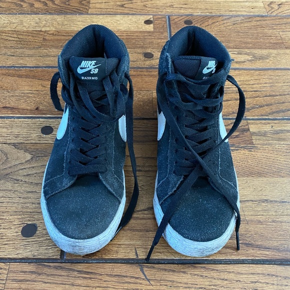 Black Suede Nike High Top - Picture 1 of 7